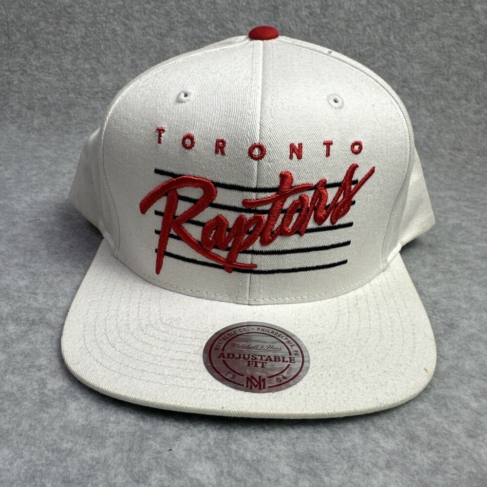 Vintage Toronto Raptors Sports Mitchell Ness Snapback White Hat NWT Deadstock